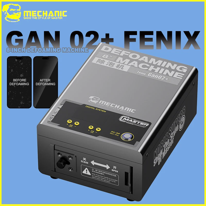 

MECHANIC GAN-02 Fenix 8 Inch Mini Bubble Remover Machine for Phone Flat Curved Screen and Watch Display Professional Repair Tool