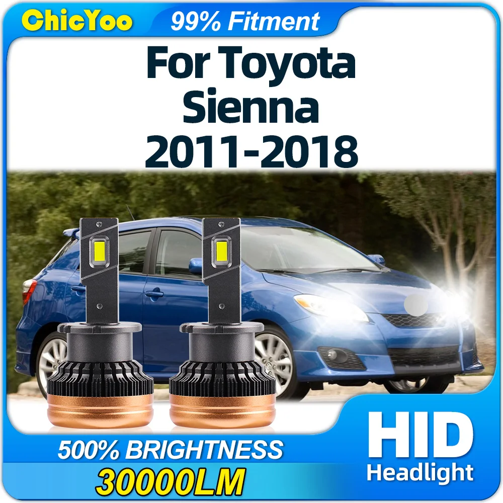 

LED Headlight Bulb 120W High Power Car Lights 12V 6000K 1:1 HID Xenon Lamps For Toyota Sienna 2011-2013 2014 2015 2016 2017 2018