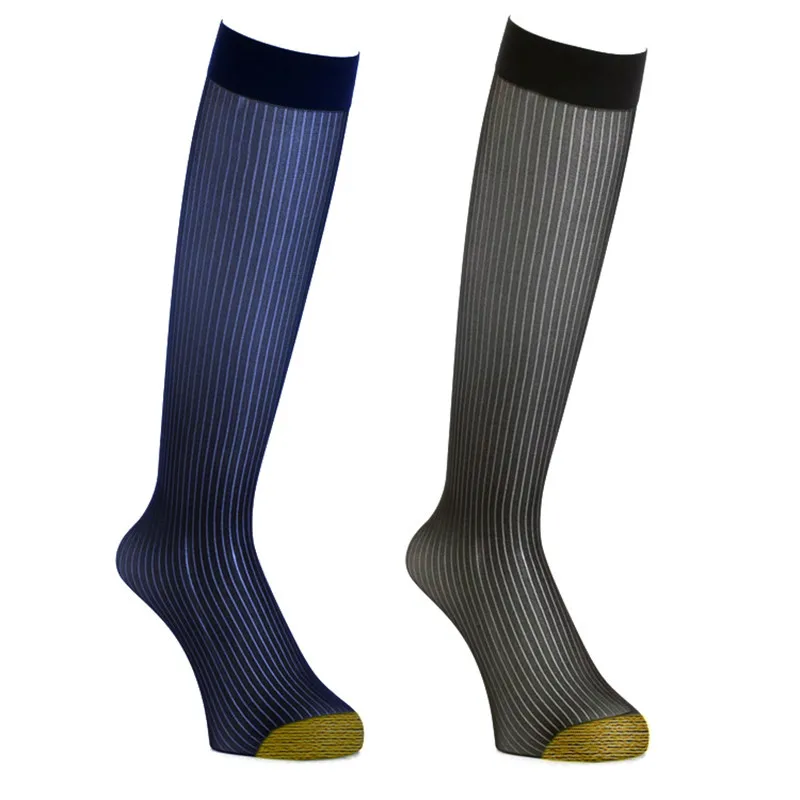 Mens Translucent Tube Socks Classic Breathable Ultra Thin Exotic Sock Male Business Formal Business Dress Stockings Sheer