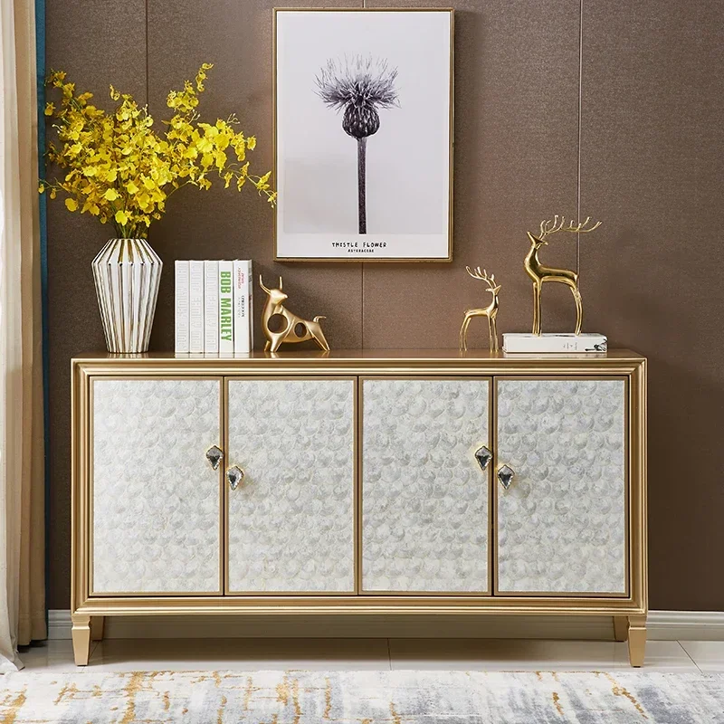 A Light luxury living room multi-functional storage shell decorative entrance cabinet