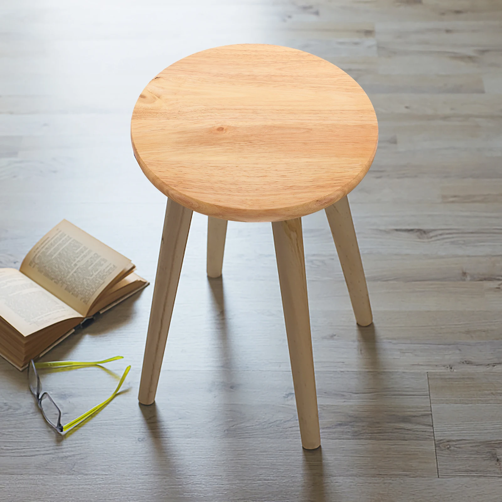 

Solid Wood Round Stool Panel 29.5cm Edge Style S Replacement Seat Accessories for Bar Chairs Wooden Stool Seat Practical Home