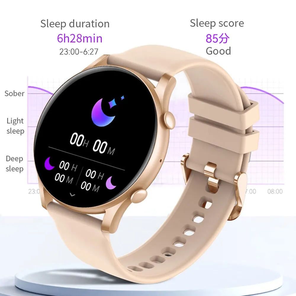 SENBONO 2023 AMOLED Astuto Della Vigilanza BP Monitor di Salute Risposta Fare Chiamata Orologio Sempre In Visualizzazione Smartwatch Impermeabile