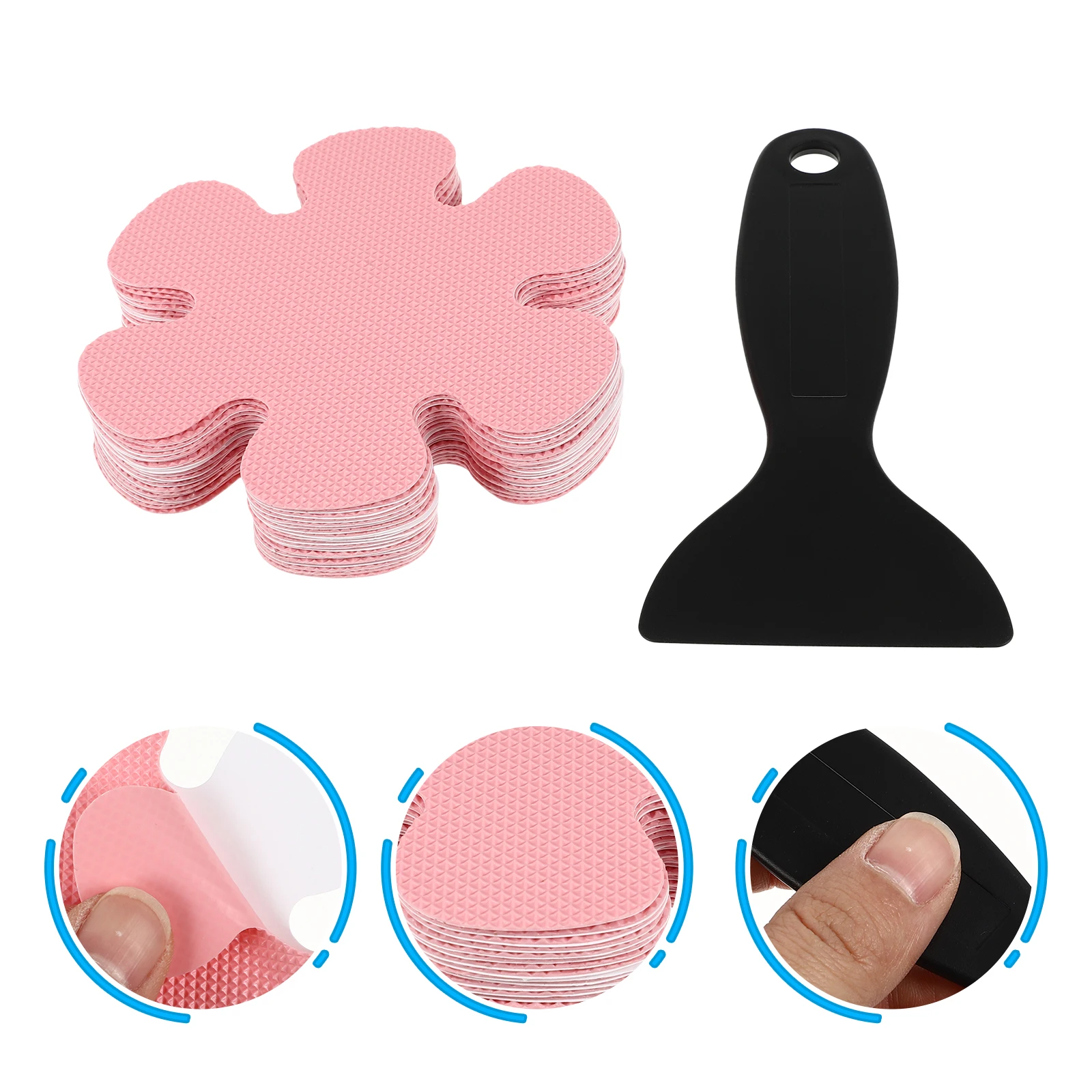 

Non Slip Stickers Bath Bathtub Peva Shower Bathroom Nonslip Tiles Safe Easy Anti Skid Home Foot Pad
