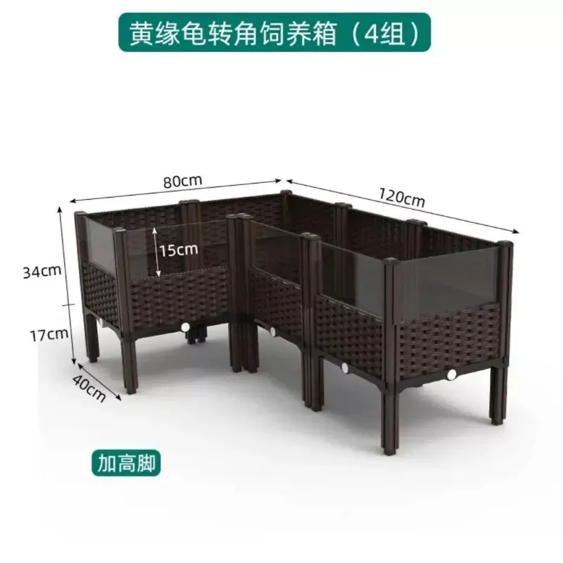 Turtle Tank Breeding Ecological Box Sun Landscape Half Water Platform Climbing Platform Large Turtle Breeding Box