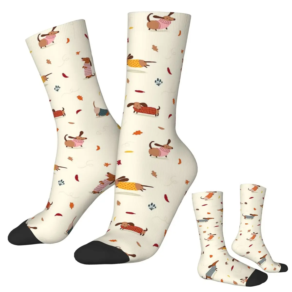 Dachshund cão meias harajuku meias de alta qualidade toda a temporada meias longas acessórios para presente aniversário unisex