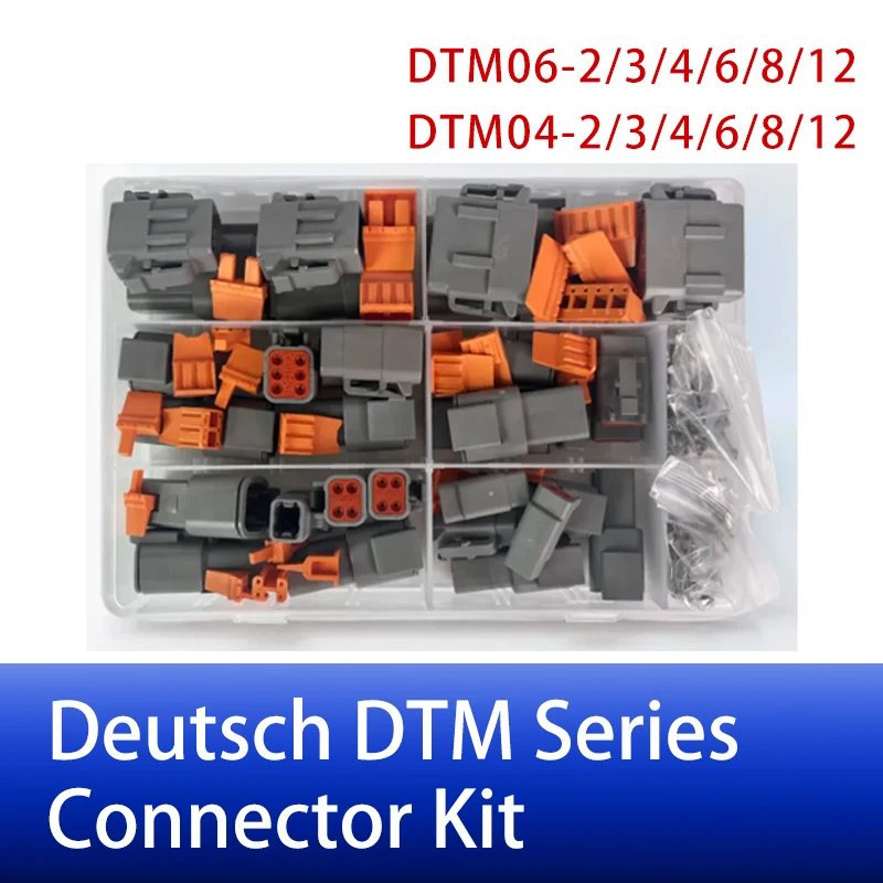 

1/5/10Boxes Deutsch DTM Series Connector Kit Automotive Sealed Plug Terminals Pins DTM06-2/3/4/6/8/12S DTM04-2 3 4 6 8 12P