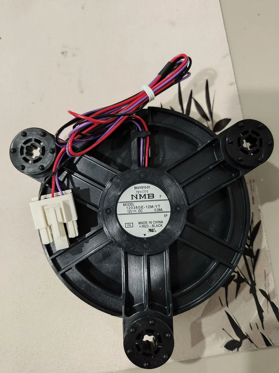 

Original 12038GE-12M-YT DC12V, 0.26A, three wire cooling fan