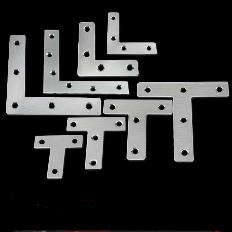 Angle Bracket Stainless Steel L/T shape Corner Brace Joint Bracket Furniture Cabinet Screens Wall Bracket Furniture Fastener