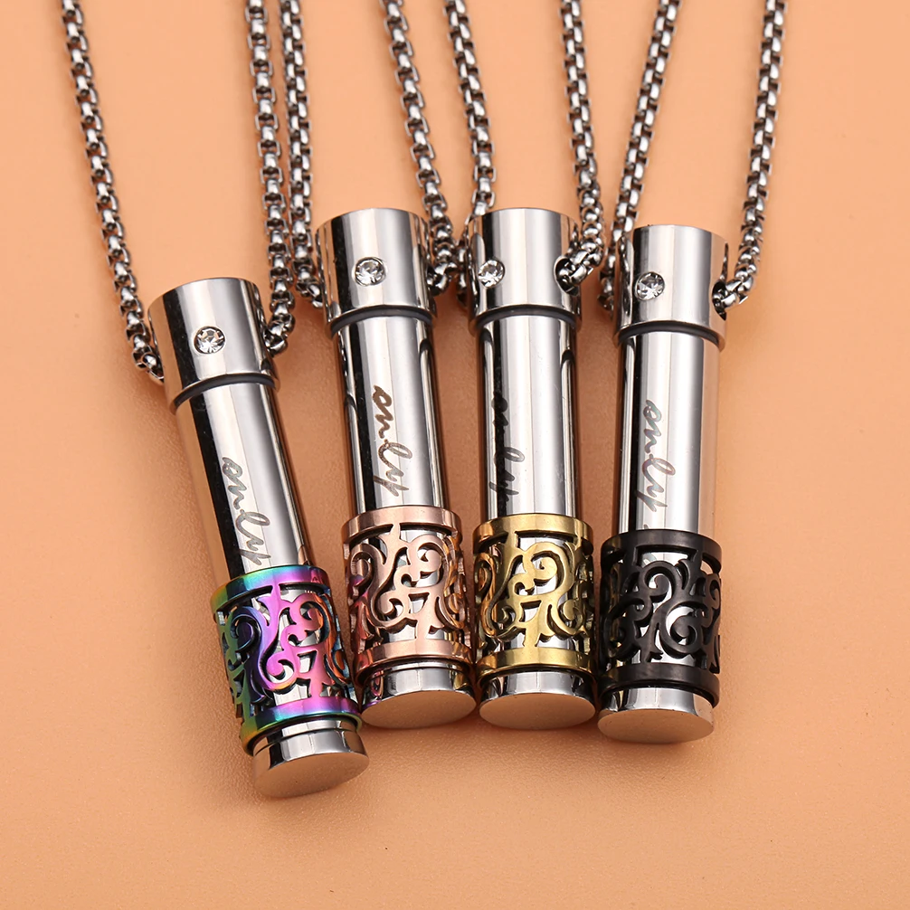 Edelstahl Aromatherapie Halskette Diffusor Anhänger Offenes Medaillon Parfüm Ätherisches Öl Diffusor Halsketten für Frauen Männer Paar
