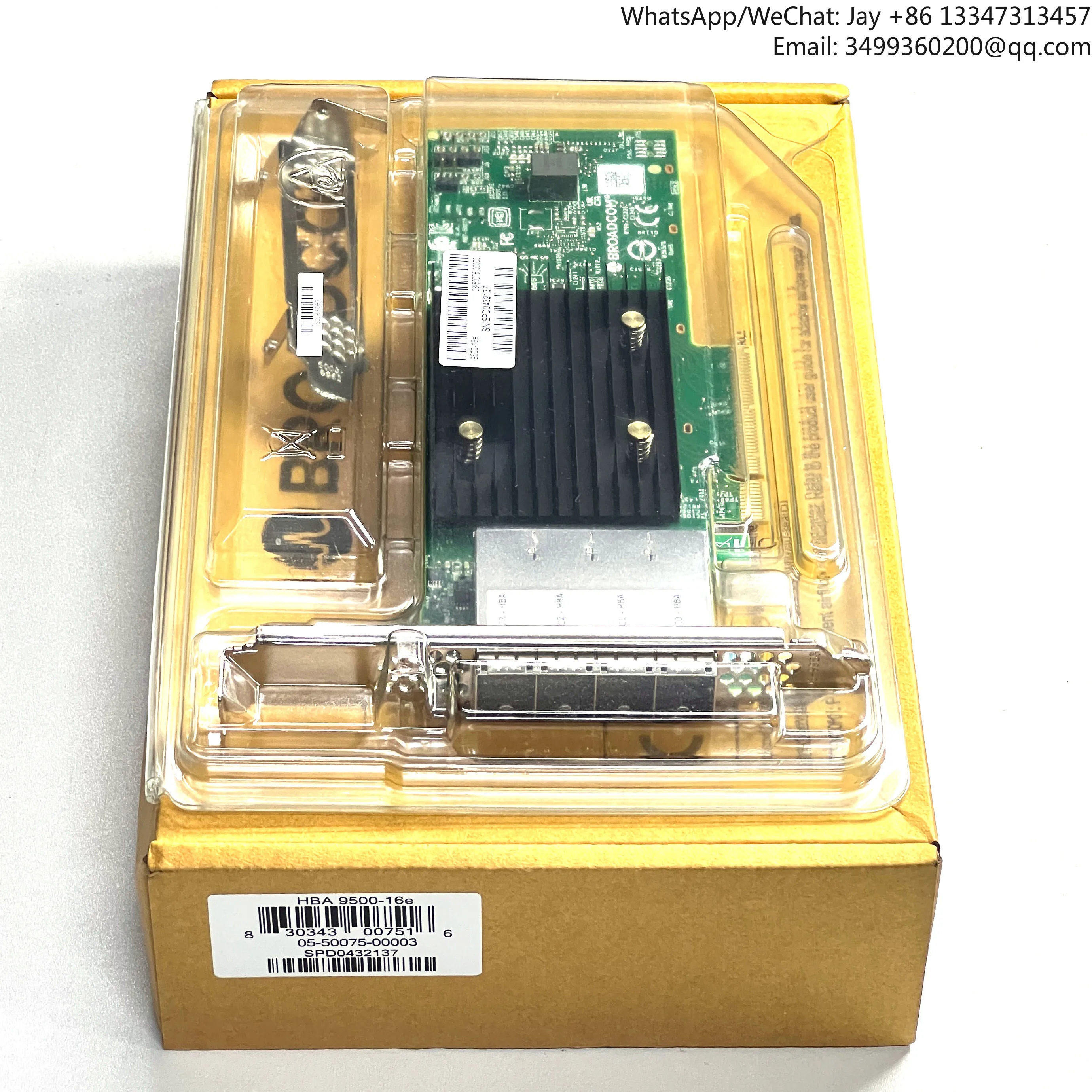 

Трехрежимный адаптер памяти Broadcom HBA 9500-16e PCIe Gen 4.0 HBA Бесшовная работа Пристройства SAS SATA NVMe Основы серверов