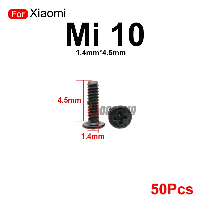 50Pcs/Lot Screw 1.4*4.5mm Middle Frame Motherboard Internal Screws For Xiaomi Mi 10 Replacement Part