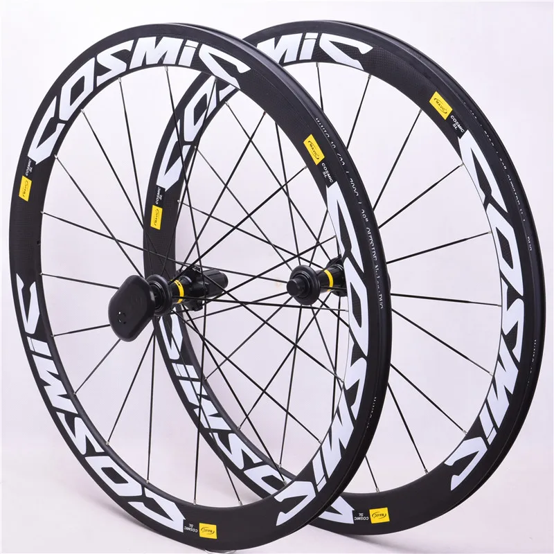 Newest 700c carbon fiber road bike complete wheelset clincher rims v disc brake thru axle center lock hubs 50x25mm