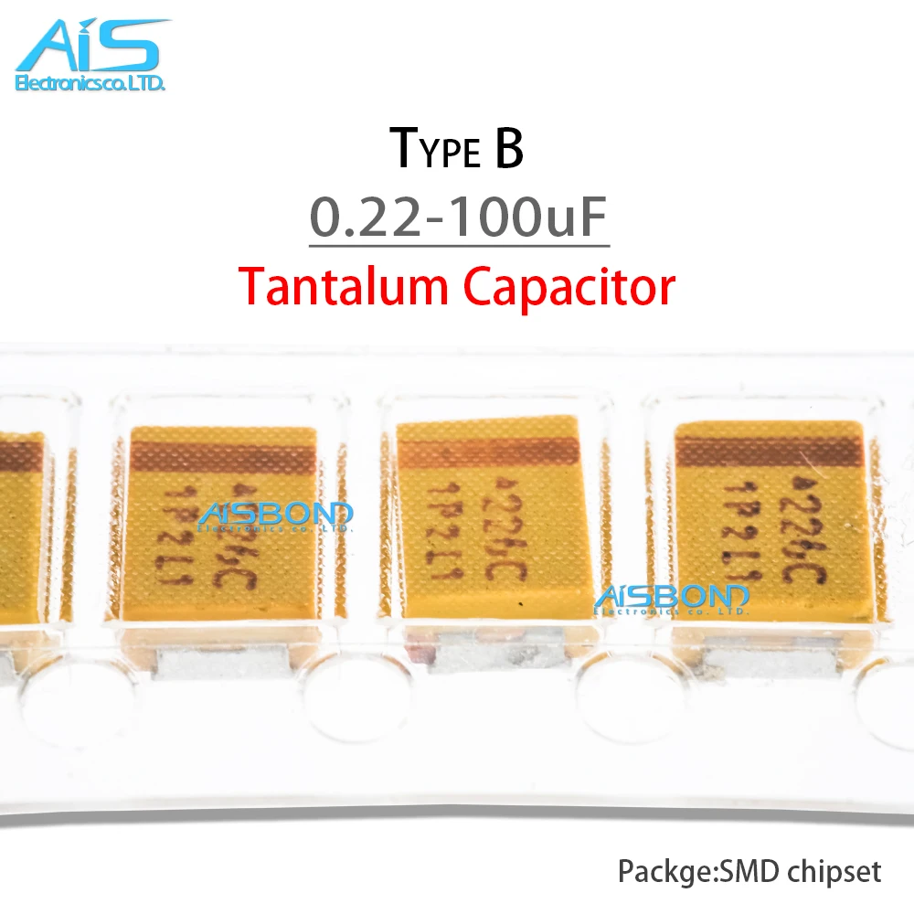 10Pcs Type B Tantalum Capacitor 227 476 107 475 106 105 226 4V 6.3V 16V 25V 35V 50V 1UF 220UF 4.7UF 10UF 47UF 100UF B3528 1210