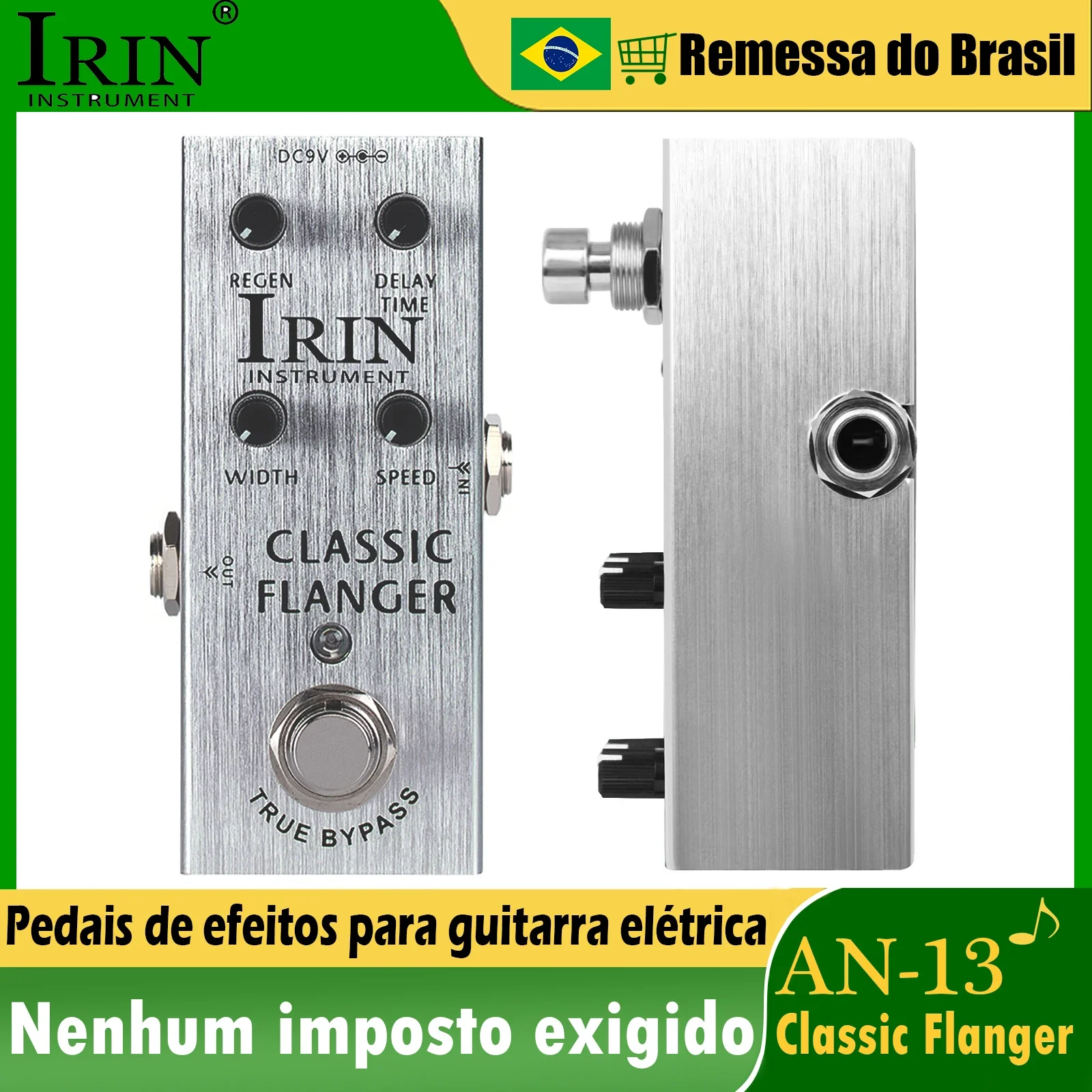 

IRIN Electric Guitar Effect Pedal Classic Flanger Metal Trim Flanger Vibrato Effect True Bypass Pedal Guitar Accessories