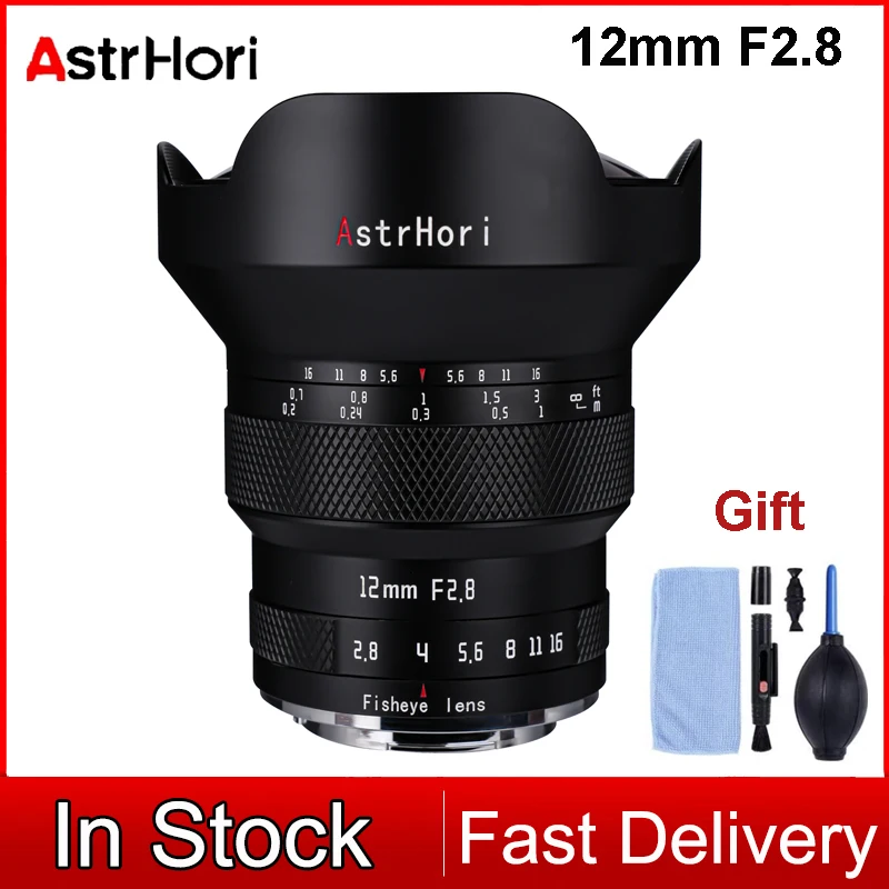 AstrHori 12mm F2.8 Full Frame Ultra Wide Angle Fisheye Lens for Sony E Canon RF Nikon Z L Mount