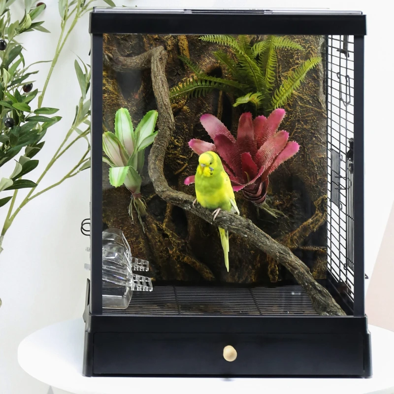

Backpack Parrot Feeder Bird Cages Budgie Stand Toys House Bird Cages Outdoor Stuff Garden Jaula Decorativa Pet Products RR50BN