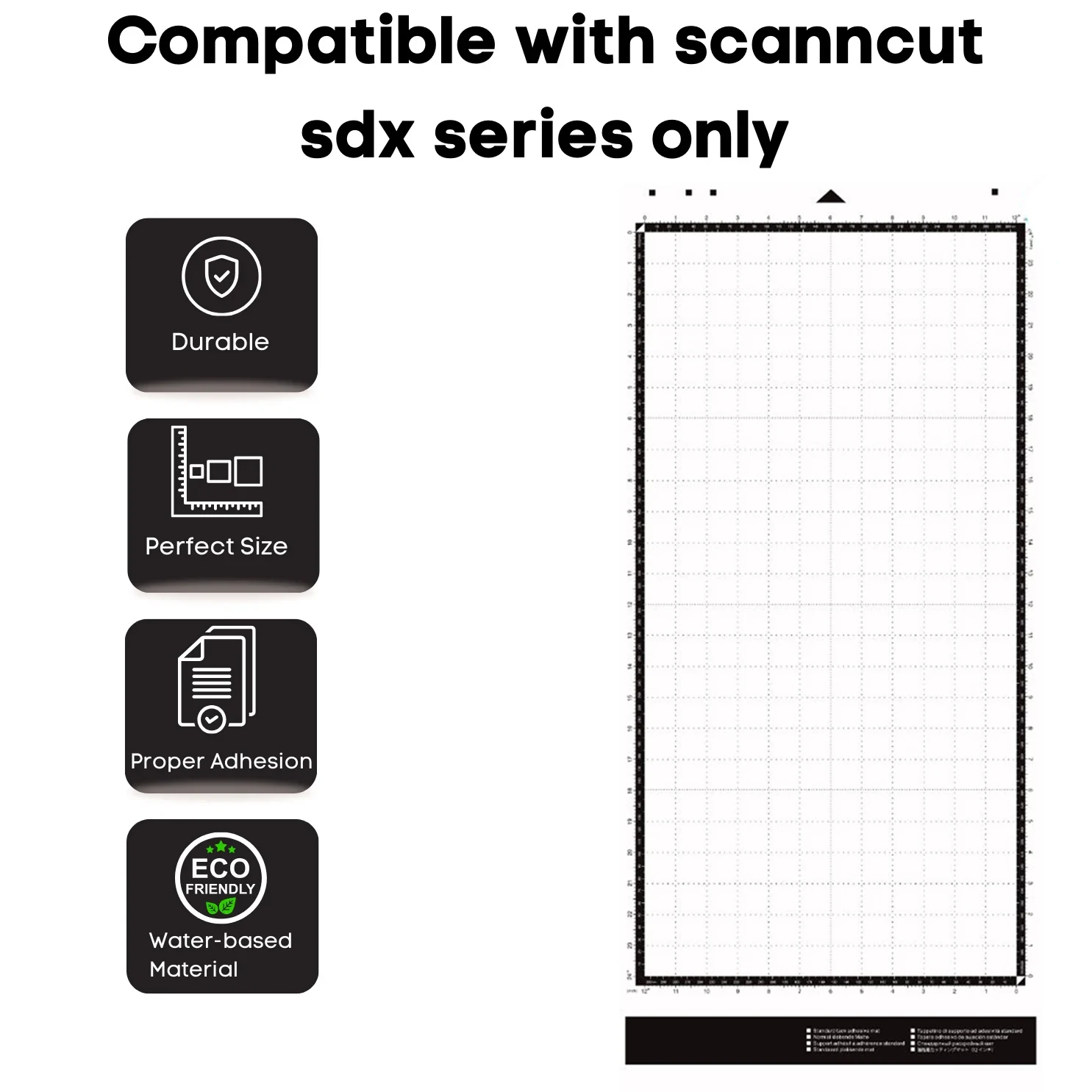 ブラザーsdx scanncut用カットマット、滑り止め頑丈で耐久性、臭いなし、DIY手動記事、スプライシング紙、12x24\