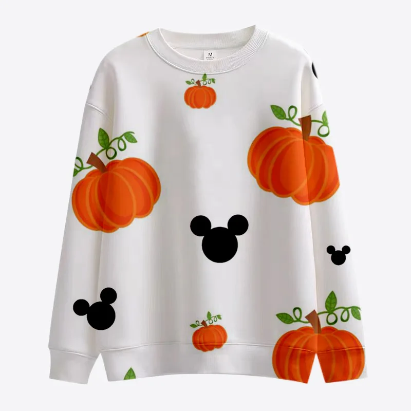 Fall 2022 Horror Halloween Disney Brand Stitch and Mickey Minnie Crew Neck Casual Sweatshirt Men\'s Pullover Long Sleeve Top