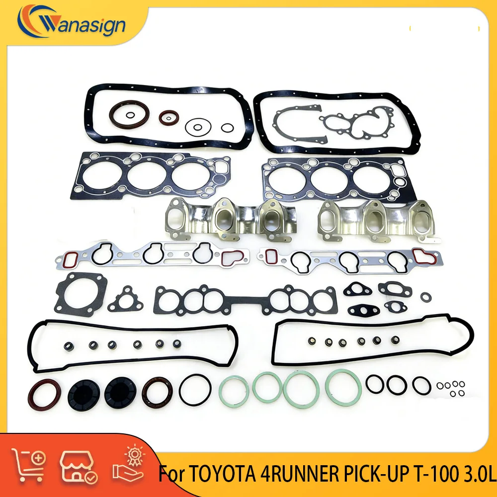 

Engine Parts Full Gasket Set Fit 3.0 L V6 Gas For TOYOTA 4RUNNER PICK-UP T-100 24V SOHC GAS 3.0 L 3VZ-E 1988-1995