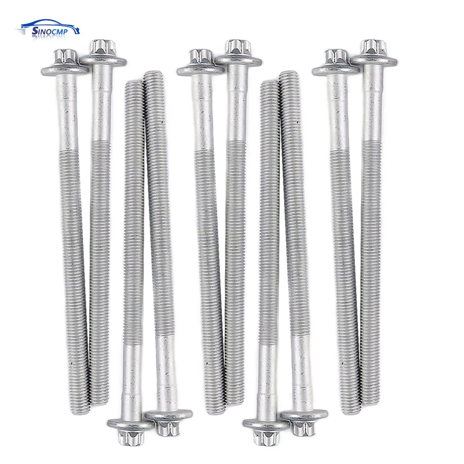 

10 PCS Engine Cylinder Head Bolts Kit For Mercedes-Benz W203 C204 R172 L4 M271 1.8 165mm Length Cylinder Head Screws Engine Part
