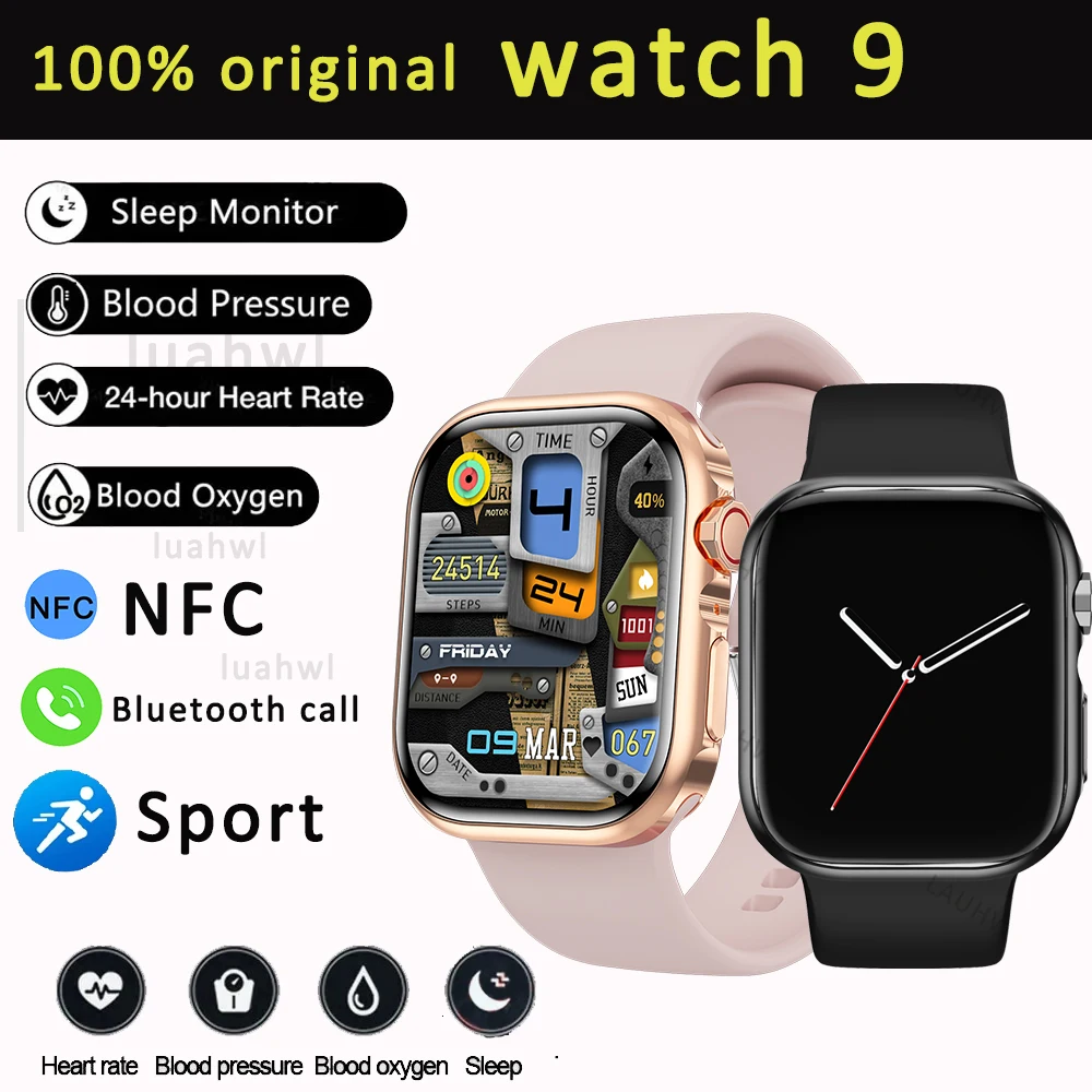 Watch 9 41mm Smartwatch For Apple Android GPS fitness track Women Smart Watch NFC SIRI Custom dial For Apple Series 9 Smartwatch