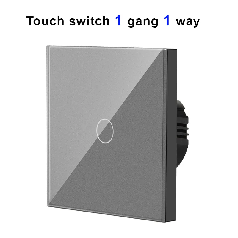 

JHJCH touch sensor switch with French standard socket glass panel 110~250V 16A 146*86 wall socket with light switch 1/2/3Gang 1W