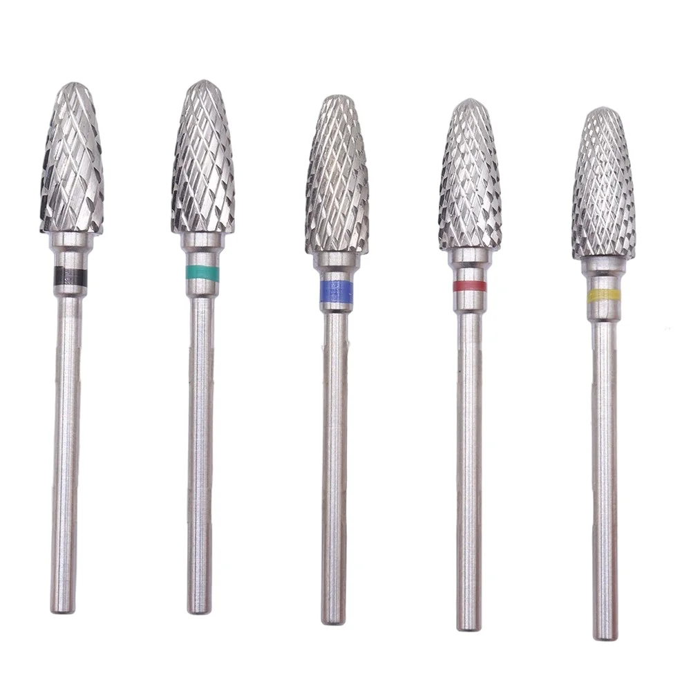 1Pcs Stainless Steel Bullet-Shaped Nail Drill Bit