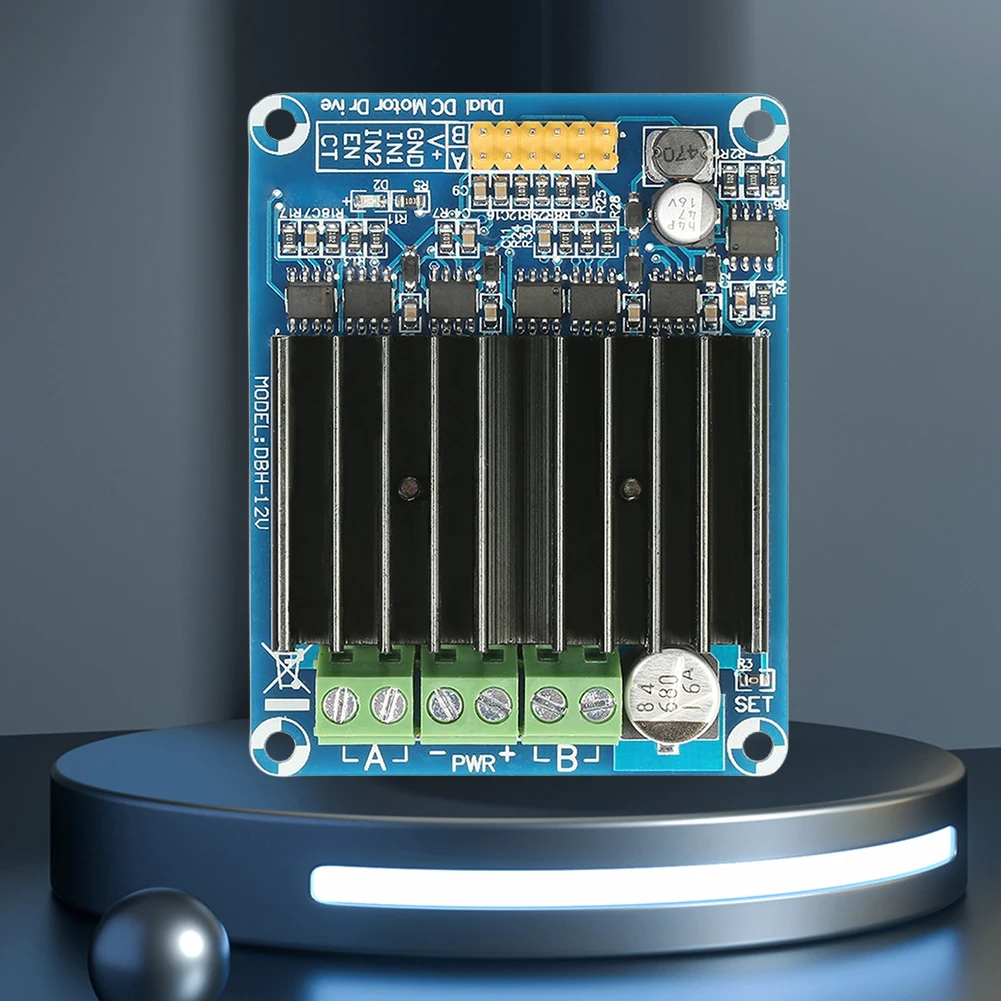 Controlador de Velocidad de Motor DC de 2 Canales, Controlador de Motor Reversible con Puente H, Módulo Controlador para Placa de Pruebas, DC 5V-12V para Arduino