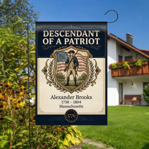Descendant of a Patriot Flag, Revolutionary War Banner AAV