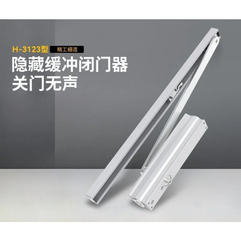 Concealed Hydraulic Buffer Door Closer Home Hidden Slide Rail Positioning Auto Closing Door Hardware
