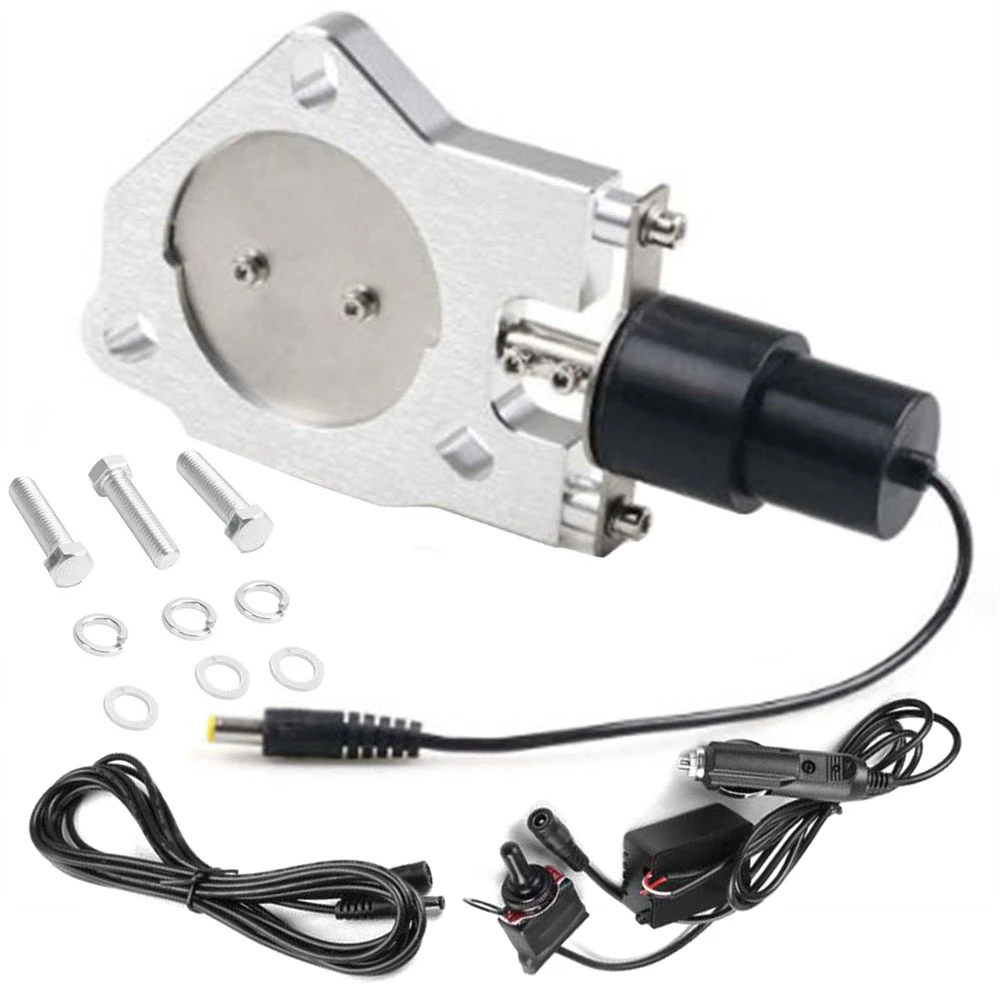 

2.5" Electric Exhaust Cutout Valve Control Motor Cut Out Kit with Manual Switch