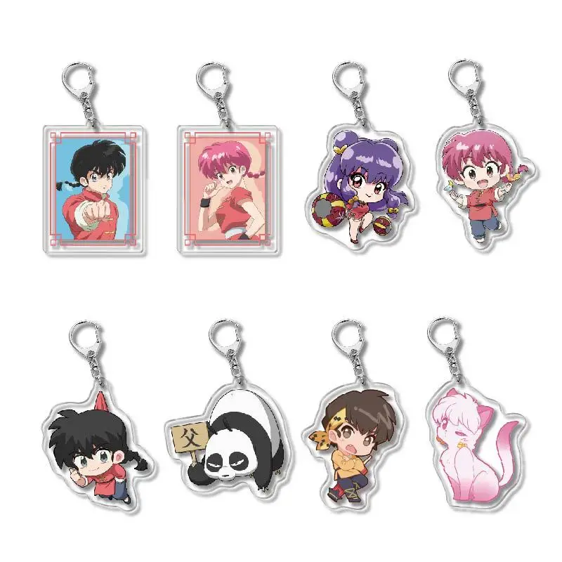 

Ranma 1/2 Anime Acrylic Keychain New Pendant Jewelry Animation Related Products Key Chain Friend Gift Bag Charms Kingring Cute