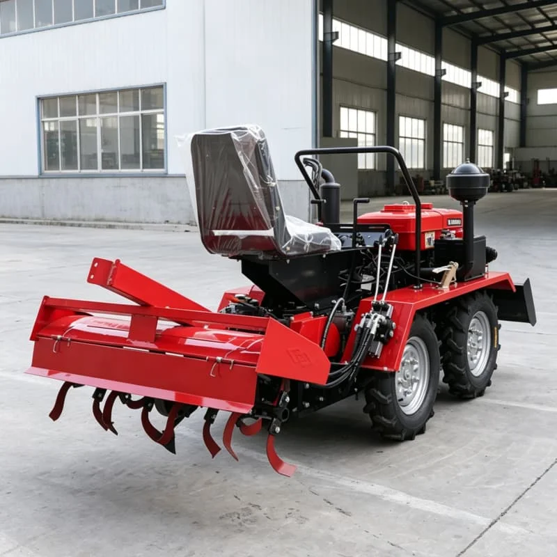 Customized Tractor rotary tiller, upgraded heavy-duty four-wheel rotary tiller, high-power efficient farm ploughing machine view 6