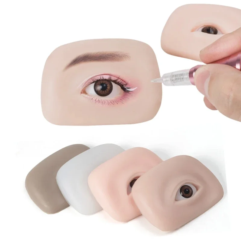 1pcs Microblading 5D Textured Bionic Silicone Tattoo Eyebrow And Eye Module Stereoscopic Eye Makeup Training Practice Skin