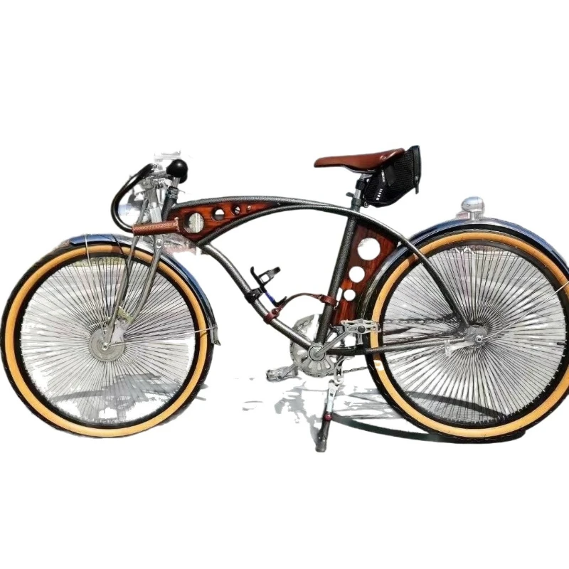 

Private Collection Black Gold Steel Painted Bicycle Handmade Boutique Bicycle