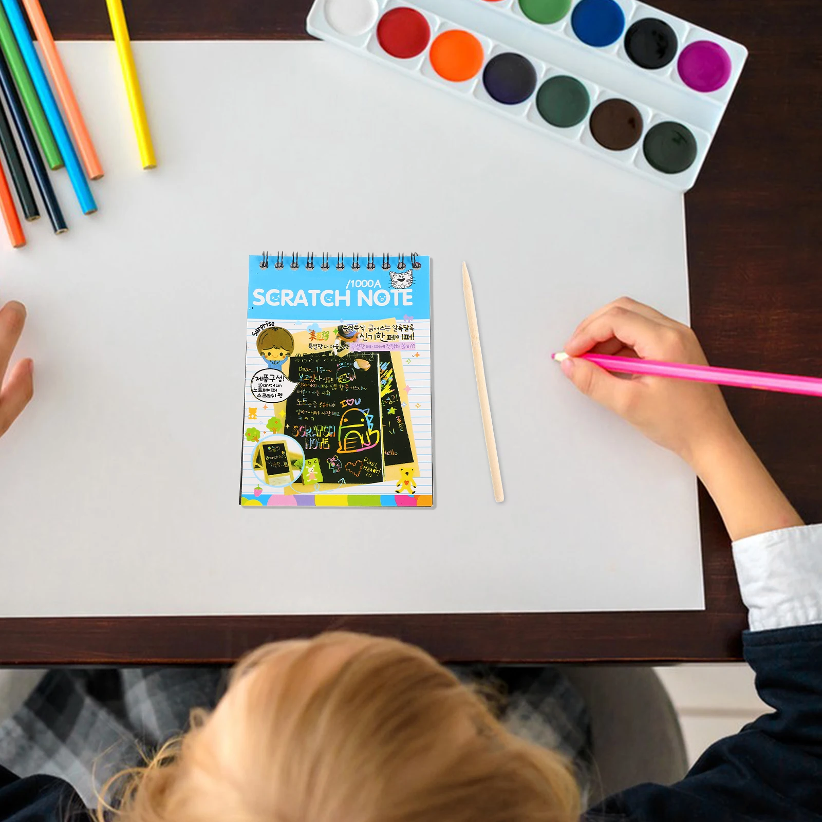 Ensemble de 6 cahiers à gribouiller de petite taille pour enfants, jouets de dessin, matériel en papier sûr, Graffiti fait à la main