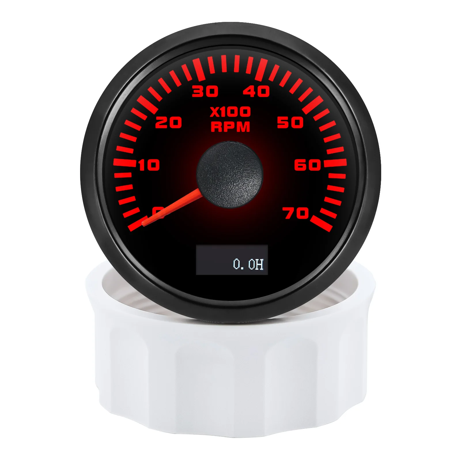 AD 52mm Tachometer LCD Display Tach Hour Counter Meter For Diesel Motor Engine Marine Boat Car  7000 8000 RPM Meter