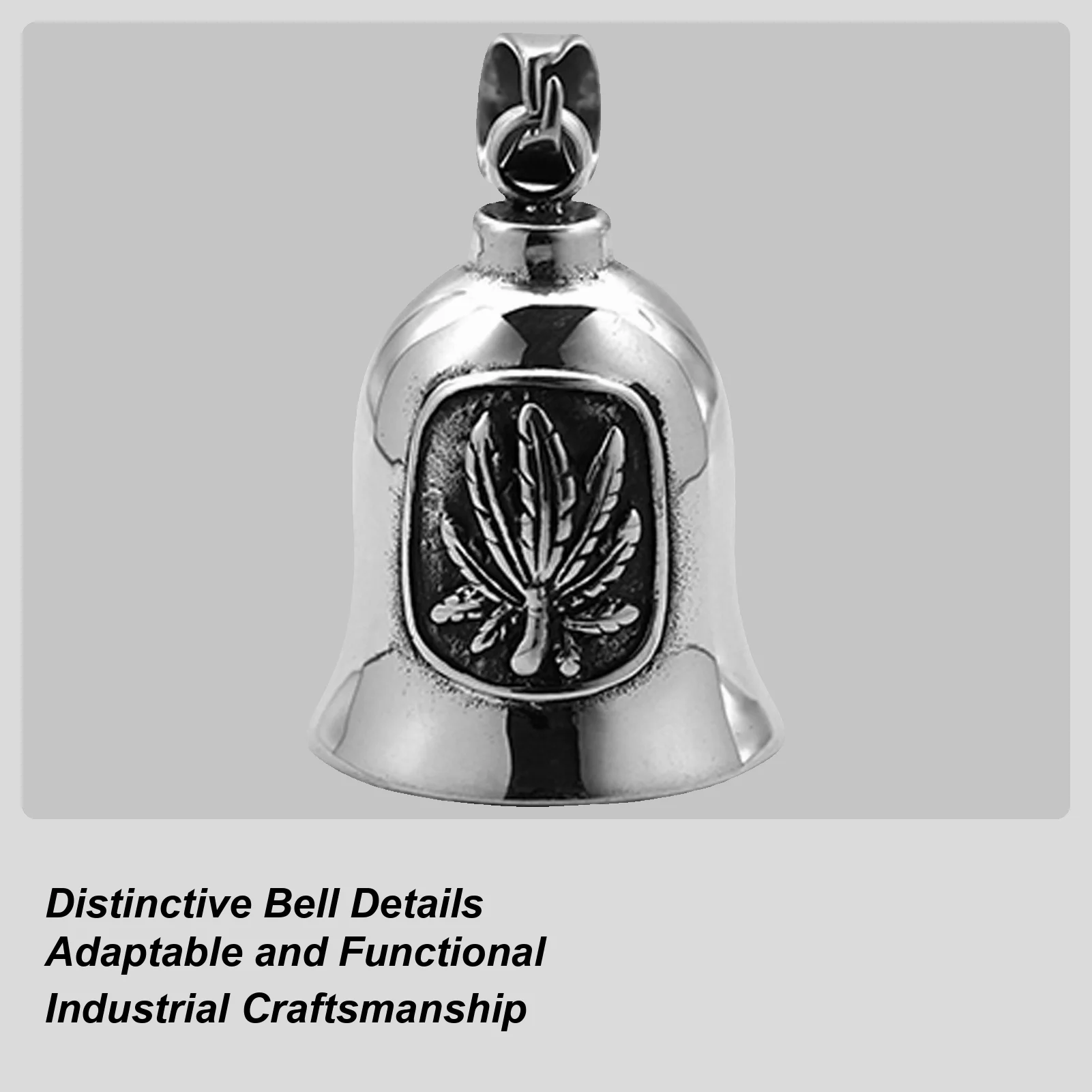 

Motorcycle Bell Biker Luck Riding Bell Motorcycle Titanium Steel Punk Art Ornament For Cruising Touring Urban-Commuting Long