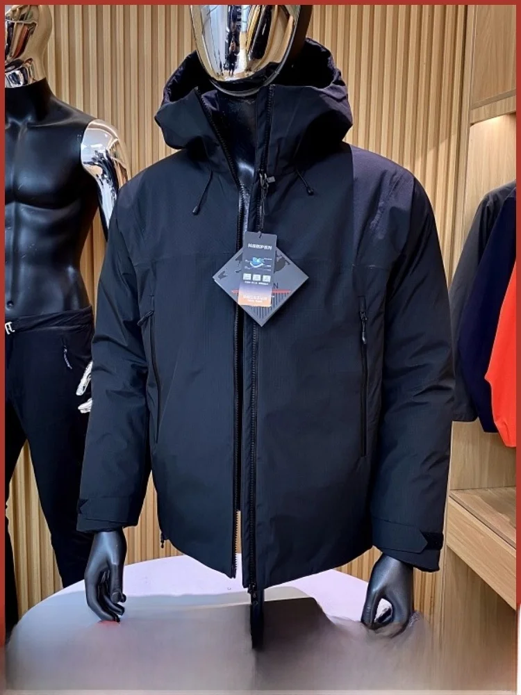 

High-End Winter Outdoor Men's down Jaet Anti-Cold New Arrival 60 Pieces Zipper Design Polyester Fiber Filling Waterproof