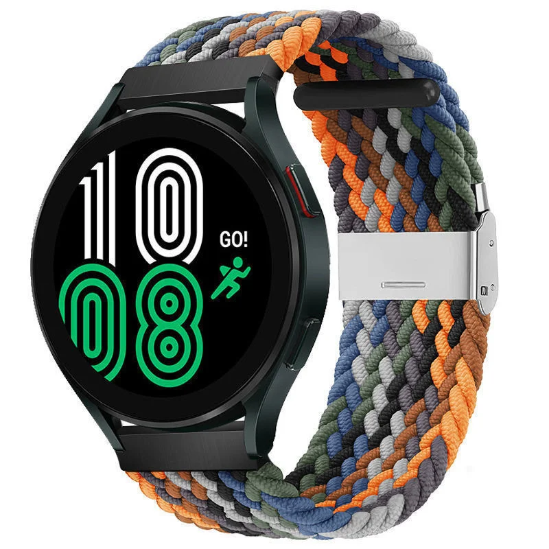 Uhgbsd สายนาฬิกาข้อมือไนลอนถักยืดหยุ่นสำหรับ Garmin Forerunner 255 55 245 645สาย vivoactive 4 /venu 2 plus SQ