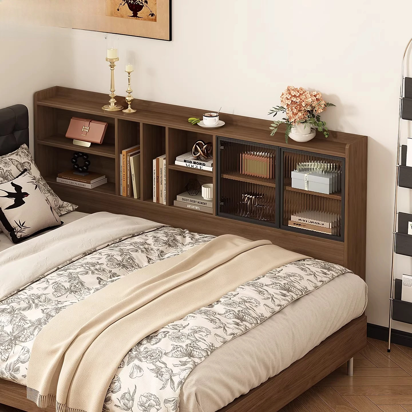 Multilayer bedside table Bedside side cabinet Small apartment bedside cabinet 20cm narrow crevice cabinet Long strip storage cab