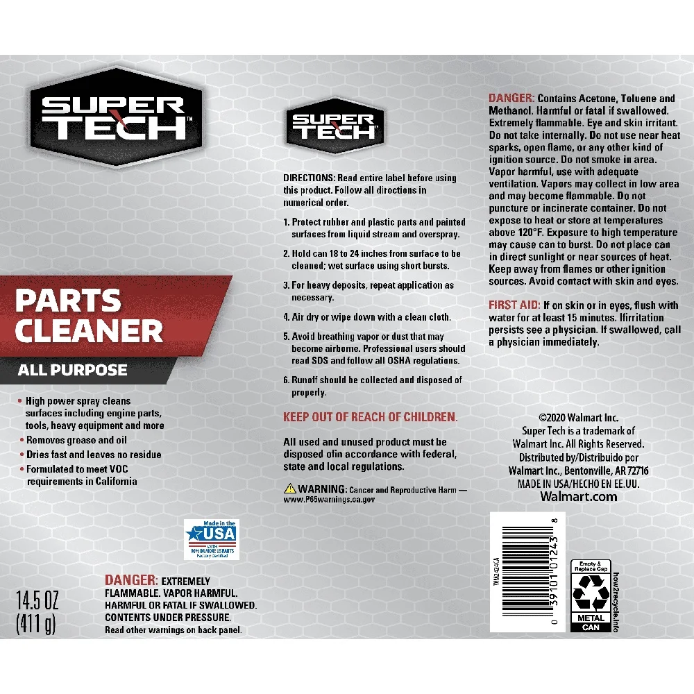 رذاذ منظف للأجزاء شديدة التحمل لجميع الأغراض يزيل زيت الشحوم سريع الجفاف وخالي من البقايا أدوات المحرك المعدات المتوافقة مع المركبات العضوية المتطايرة 14.5 أونصة #5