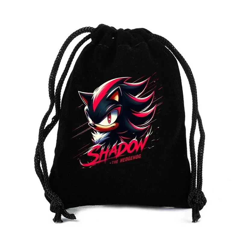 Bolsa de regalo con cordón sónico, bolsa de cosméticos con dibujos animados de Anime para niño, bolsa organizadora de almacenamiento portátil, bolsa de aseo con bolsillo de tela para regalo