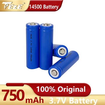 TEZE A+ 3.7V 750mAh 14500 סוללה מותג חדש נטענת ליתיום יון סוללה עבור מכונית צעצוע חשמלית מברשת שיניים