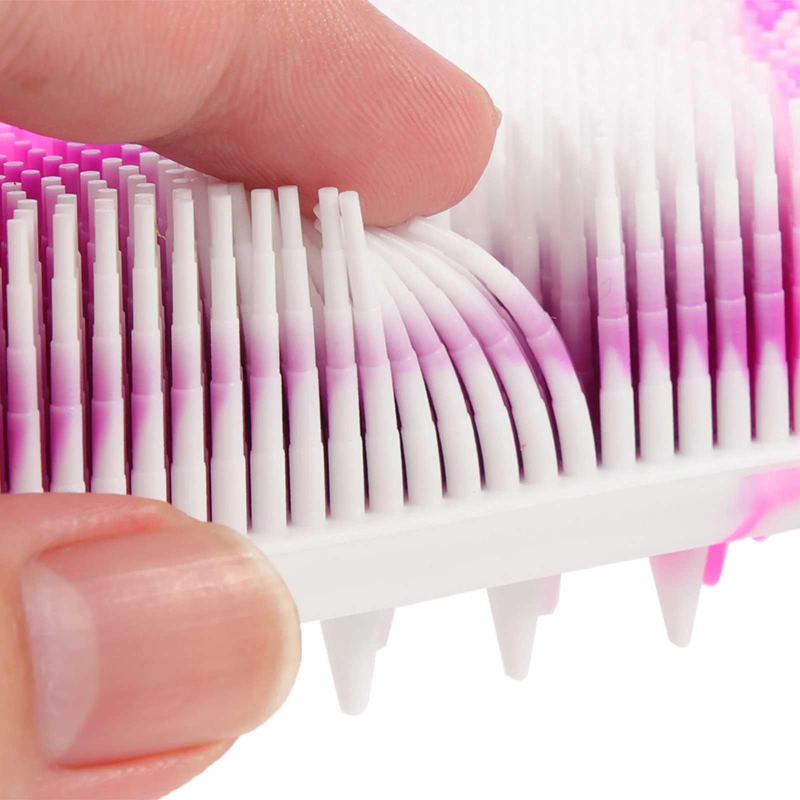 

Ergonomic Silicone Shower Scrubber for Body and Hair Scalp Exfoliation Smooth Bath Brush for Deep Cleaning Circulation Boost