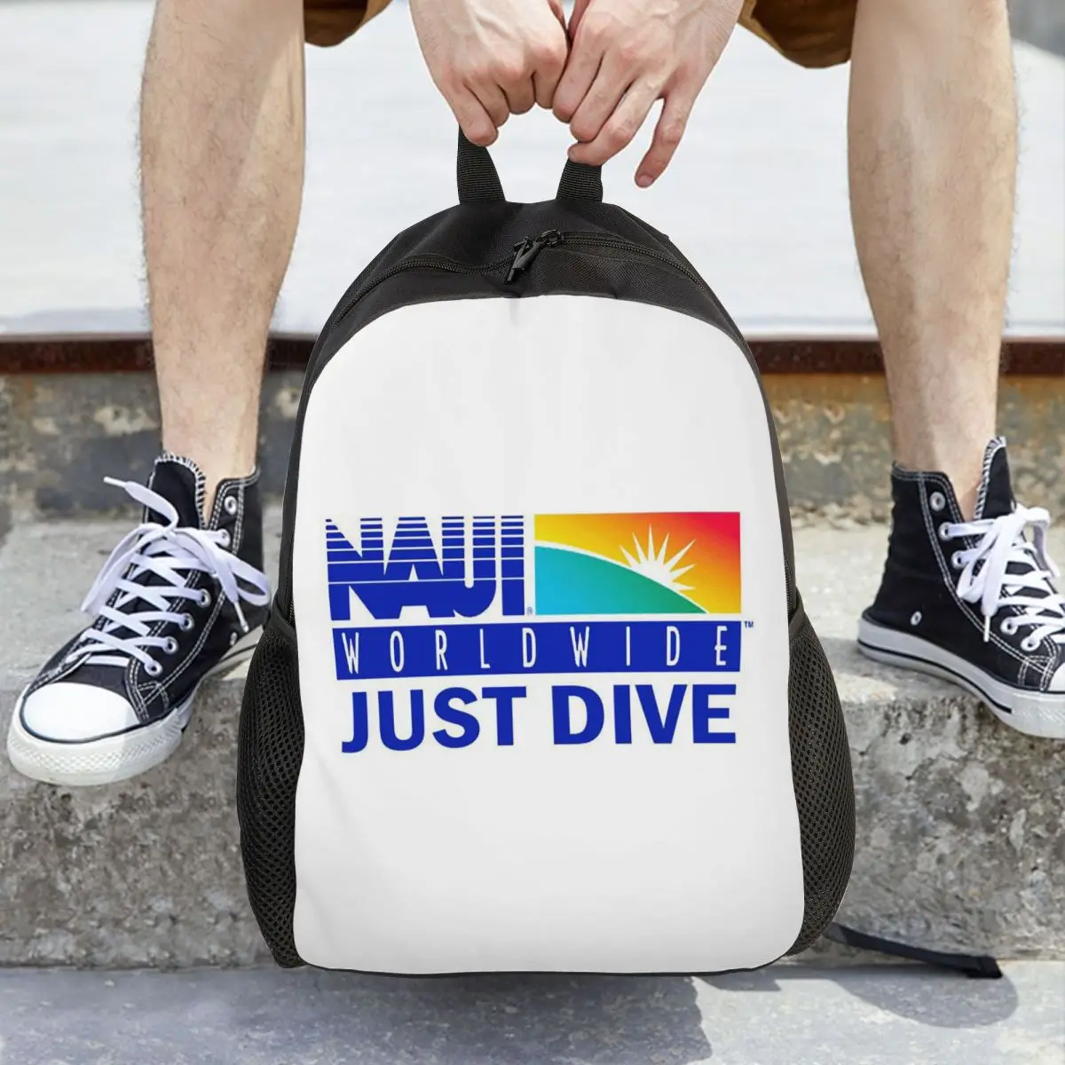 

NAUI The Difinition Of Diving Backpack Hot Sale Daypack Large Capacity Boys Girls BookBag School Bag Shoulder Bags for Men Women