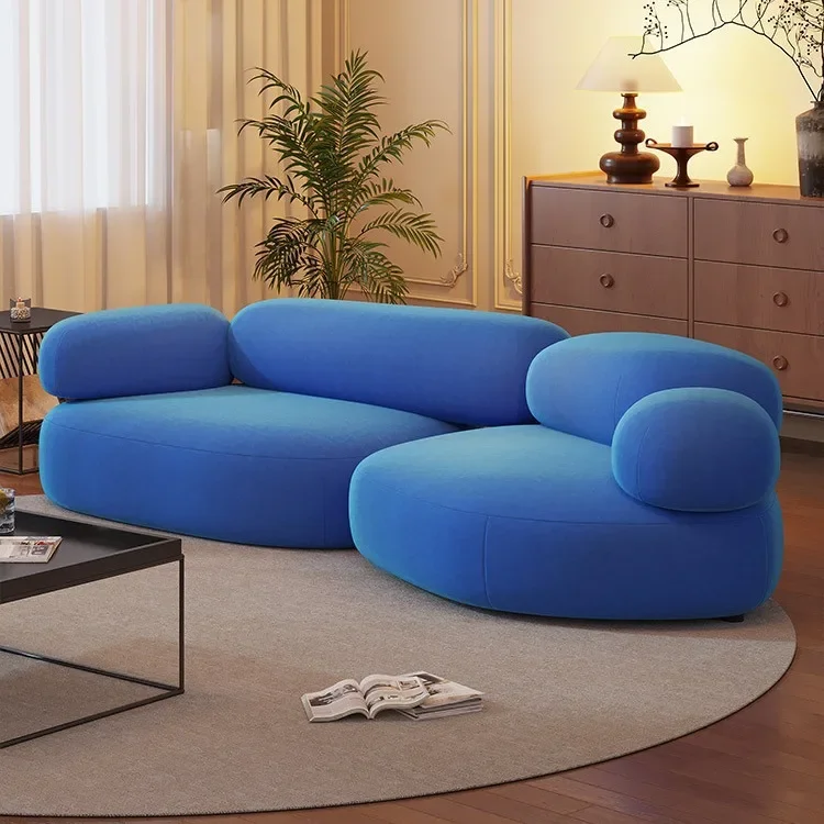 أريكة قماش المشاهير على الإنترنت، مجموعة أريكة صغيرة من حجر الرصوف، ترفيه إبداعي بسيط وحديث