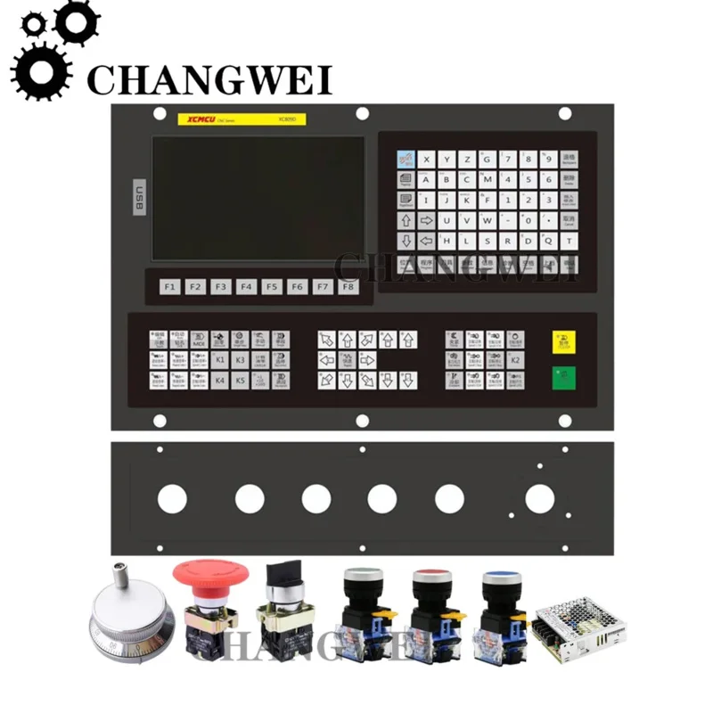 Der neue Xc809d 3~6-Achsen-USB-CNC-Steuerungssystem-Controller unterstützt Fanuc G-Code Offline-Fräsen, Gewindeschneiden und Bohren