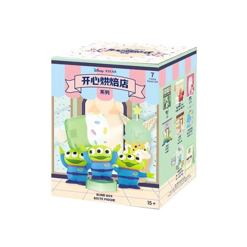 Miniso disney pixar feliz sobremesa rua caixa cega caixa misteriosa bonito dos desenhos animados estatueta mini boneca ornamento de mesa