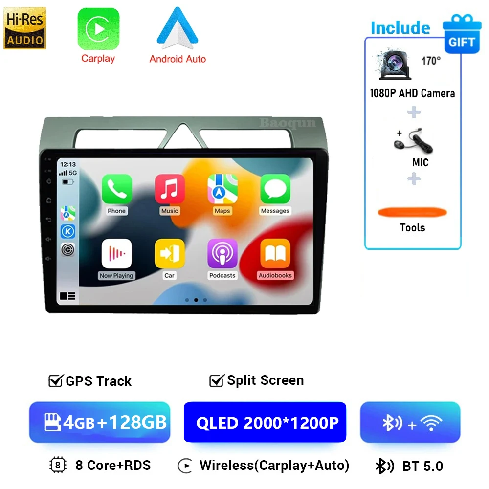 Auto radio voor Kia Picanto 2007 - 2010 Android 16 All-in-one Carplay Auto multimediaspeler autoradio GPS navigatie